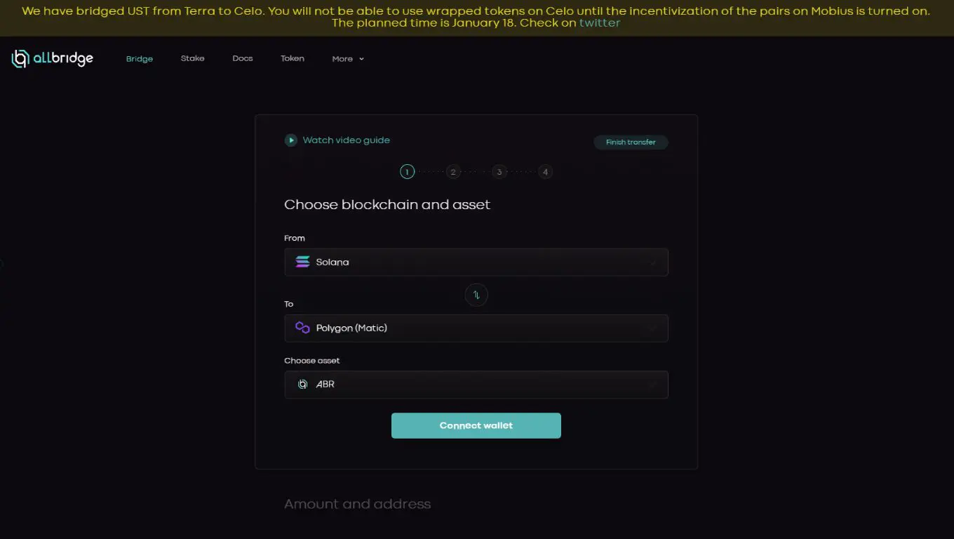Allbridge bridge token fase 1