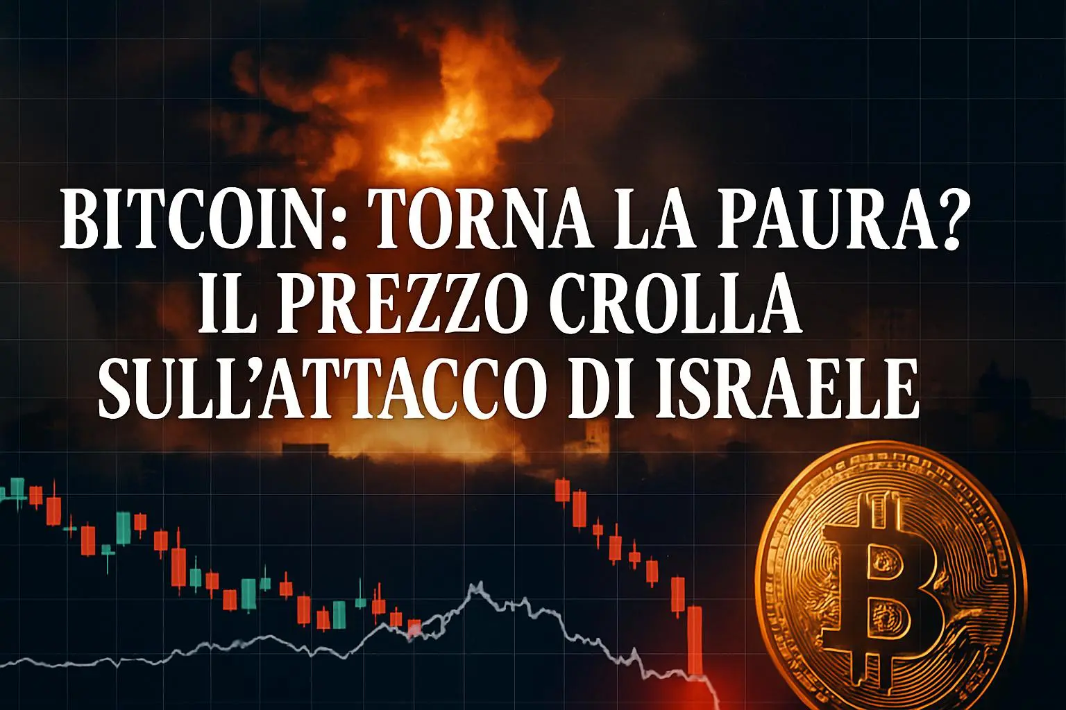 Bitcoin: Torna la paura? Il prezzo crolla sull'attacco di Israele