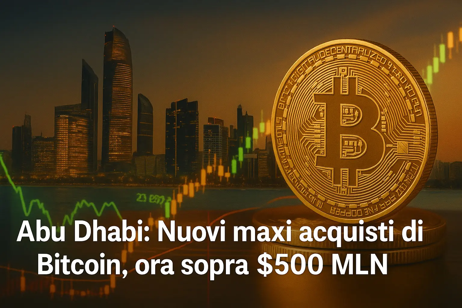 Abu Dhabi: Nuovi maxi acquisti di Bitcoin, ora sopra $500 MLN