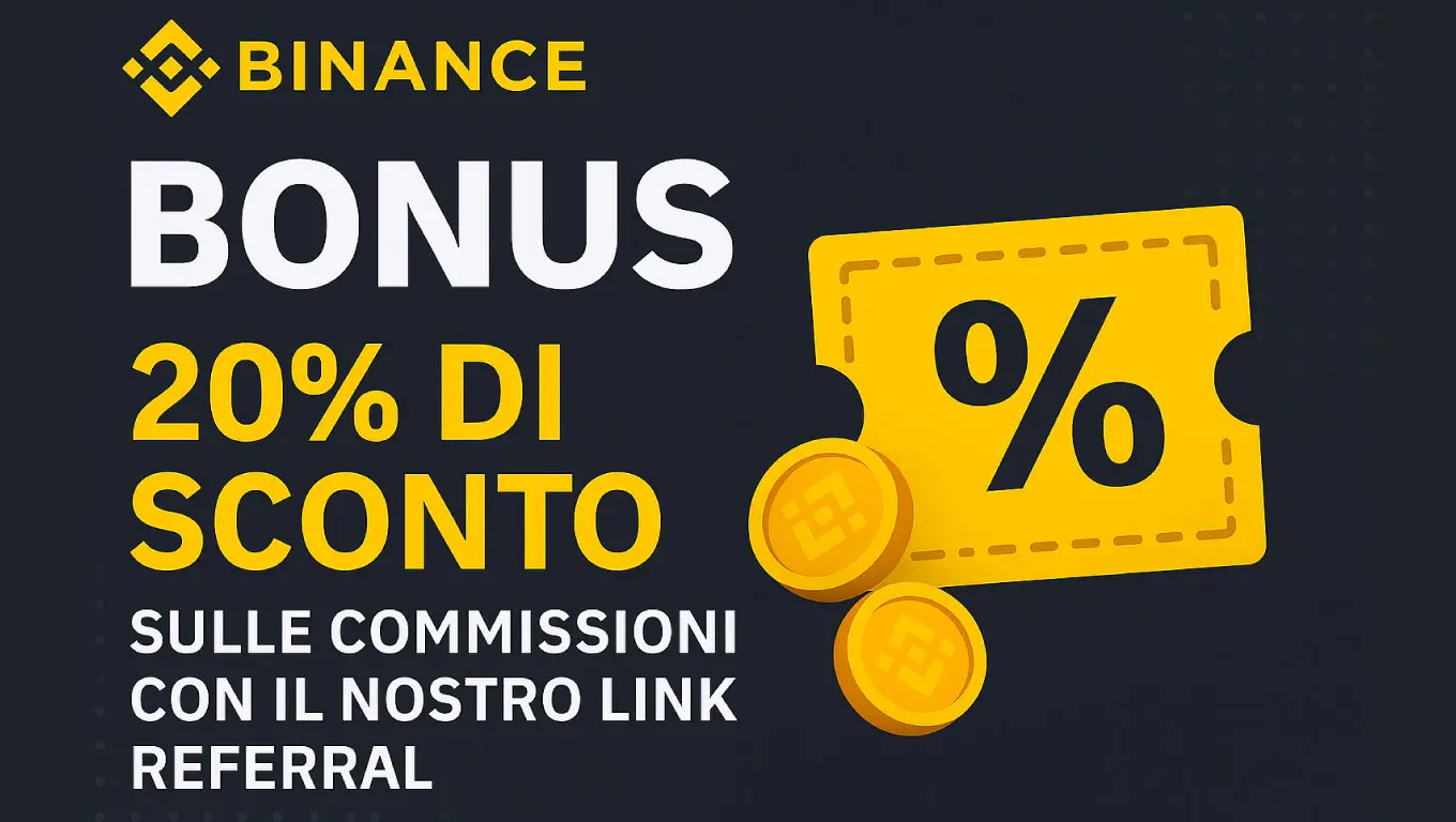 Binance bonus: 20% di sconto PER SEMPRE!