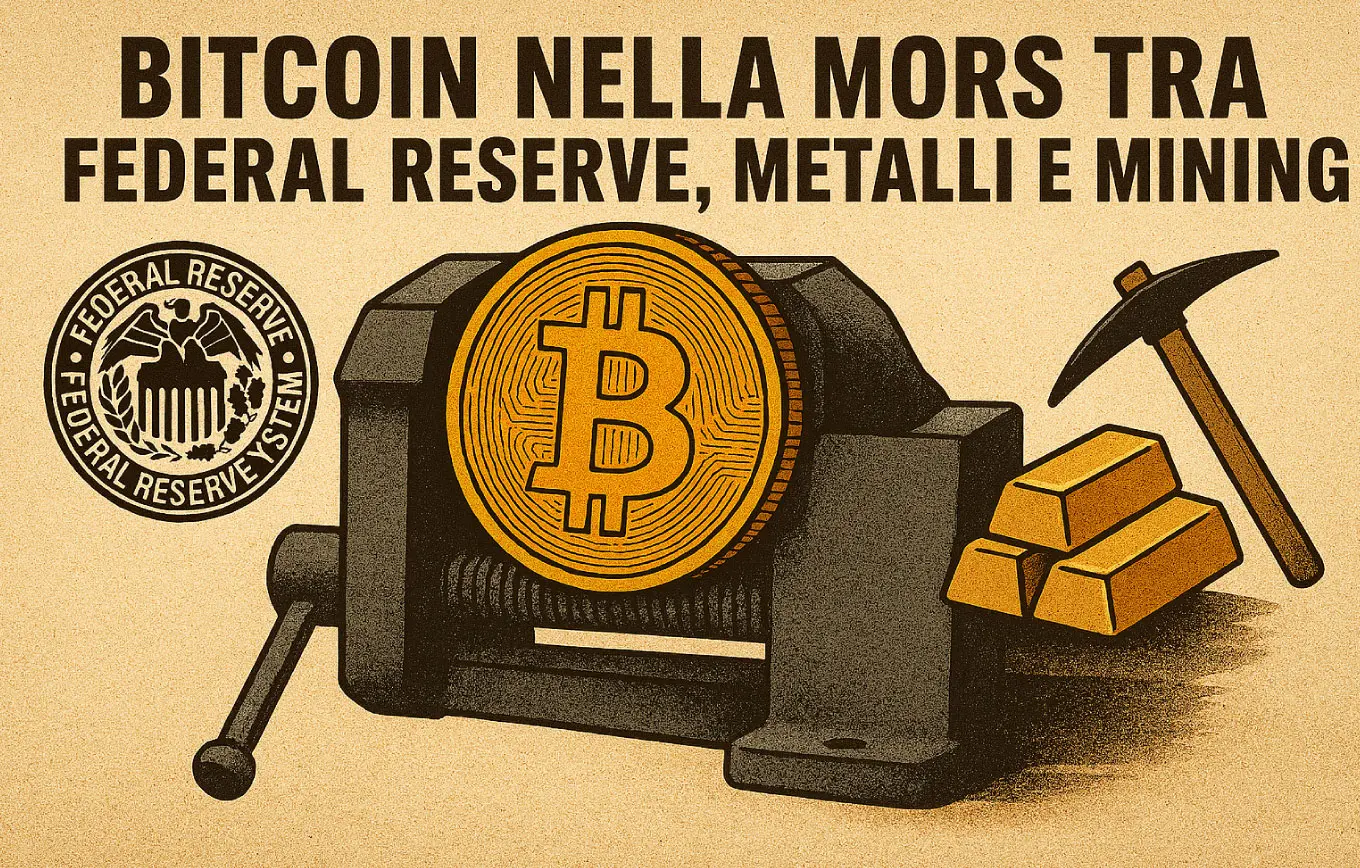 Bitcoin nella morsa tra Federal Reserve, metalli e mining