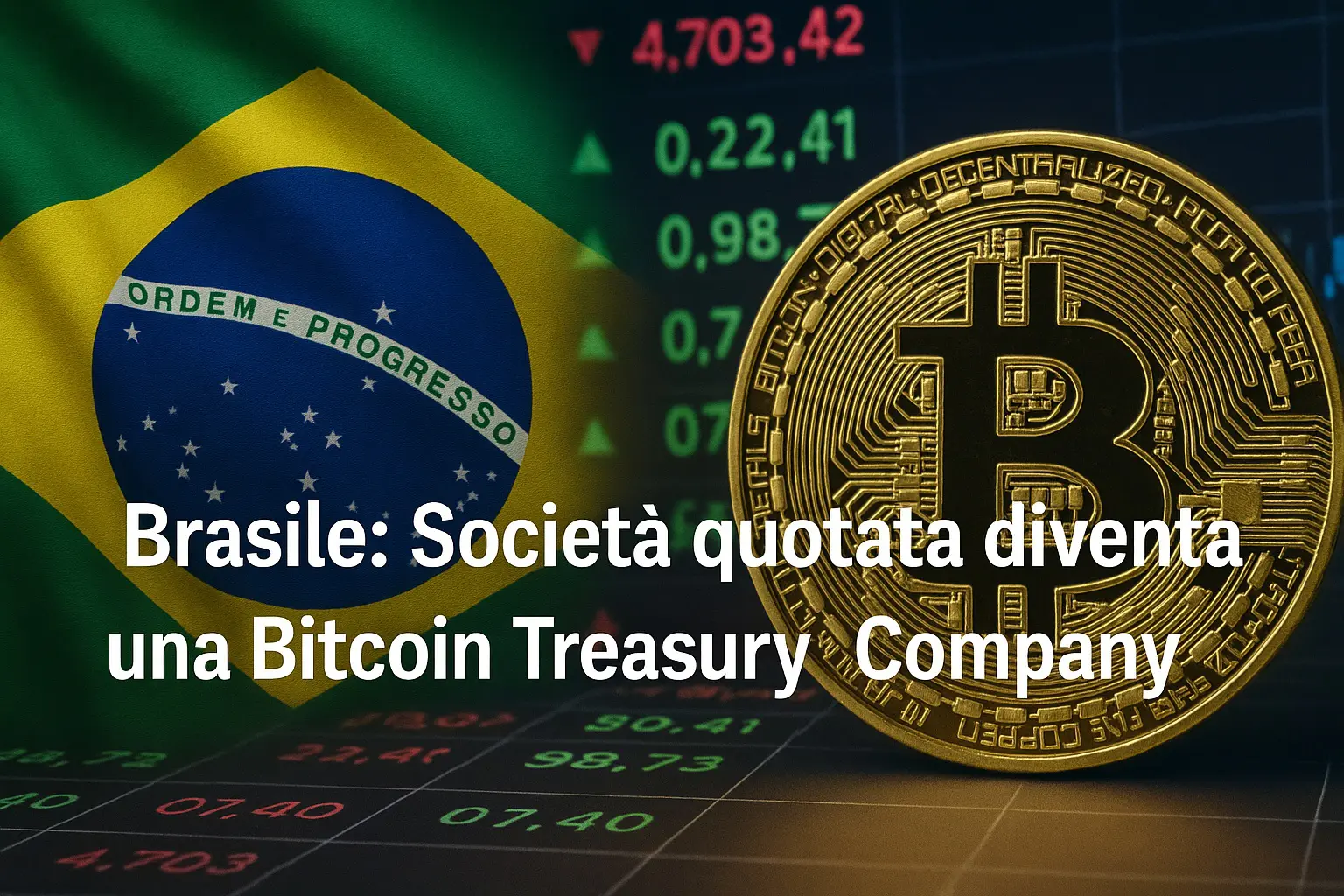 Brasile: Società quotata diventa una Bitcoin Treasury Company