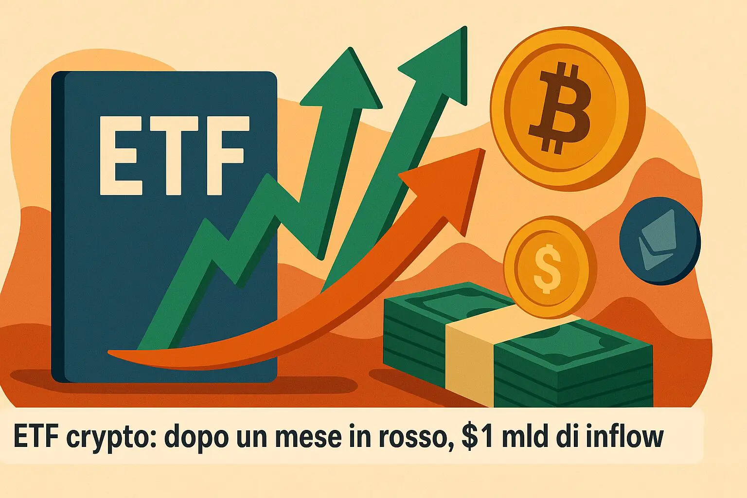 ETF crypto: dopo un mese in rosso, $1 mld di inflow