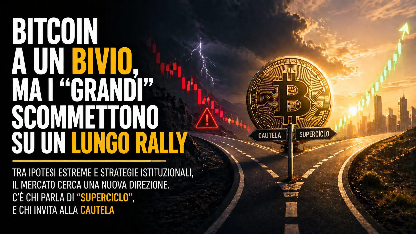 Bitcoin a un bivio, ma i “grandi” scommettono su un lungo rally