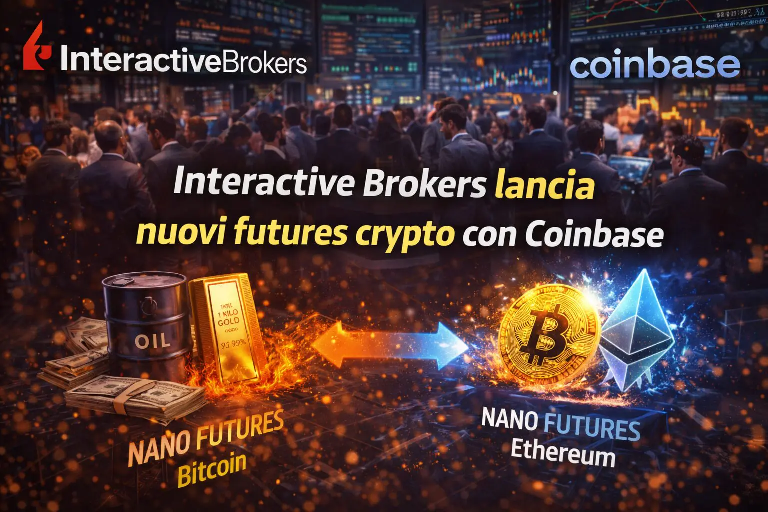 Interactive Brokers lancia nuovi futures crypto con Coinbase