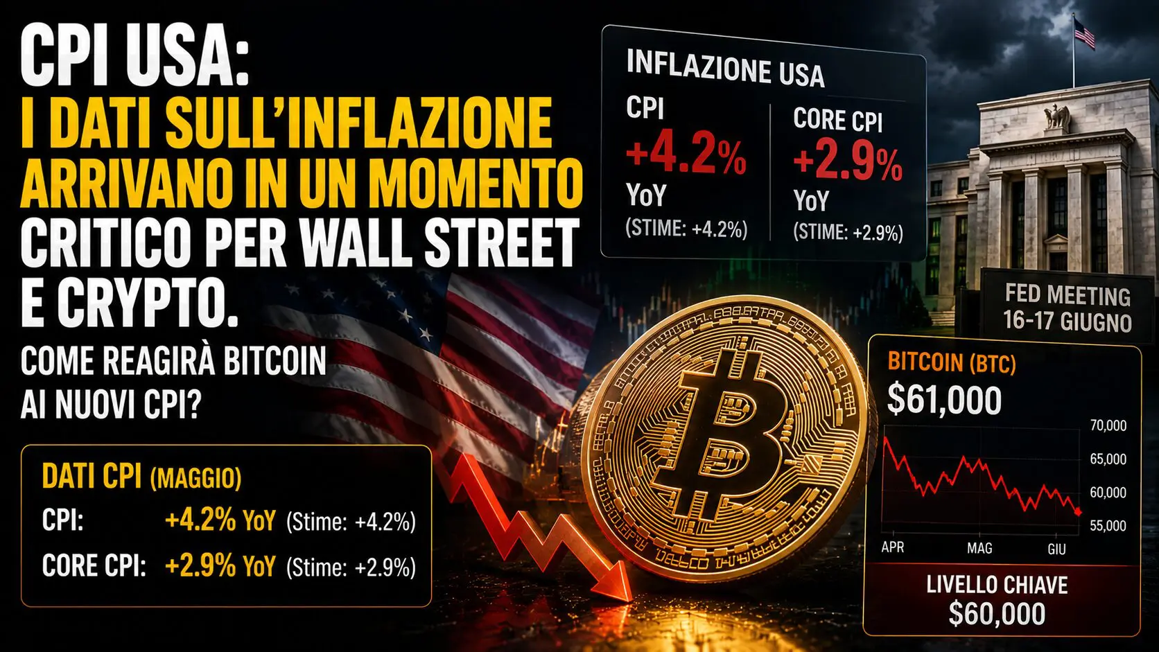CPI Usa: i dati sull'inflazione in un momento critico per BTC