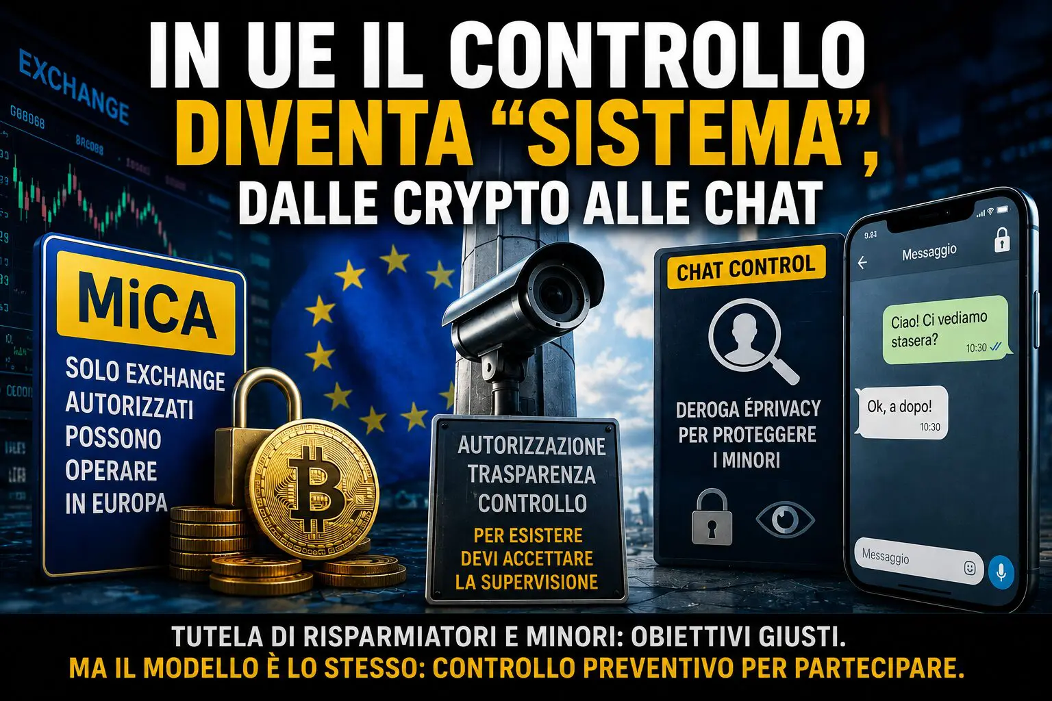 In Ue il controllo diventa “sistema”, dalle crypto alle chat