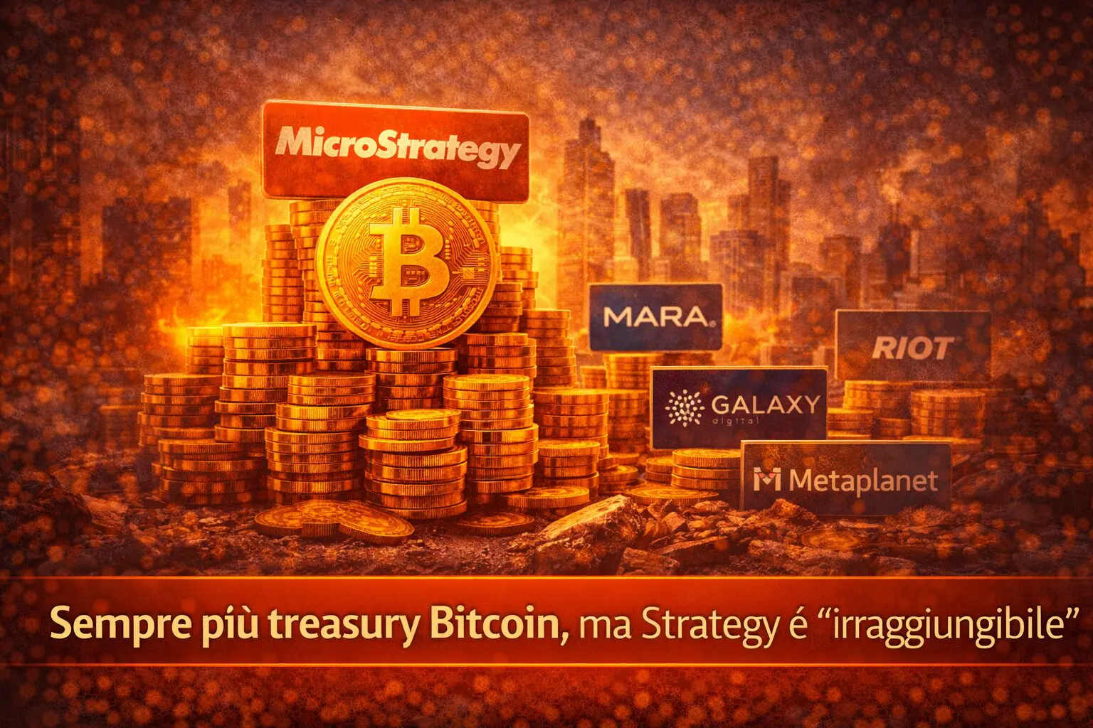 Sempre più treasury Bitcoin, ma Strategy è “irraggiungibile”