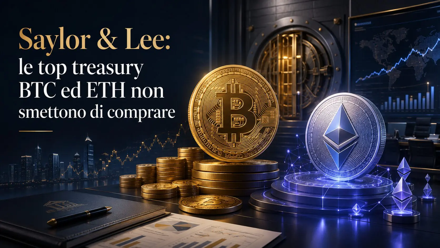 Saylor & Lee: le top treasury BTC ed ETH non smettono di comprare