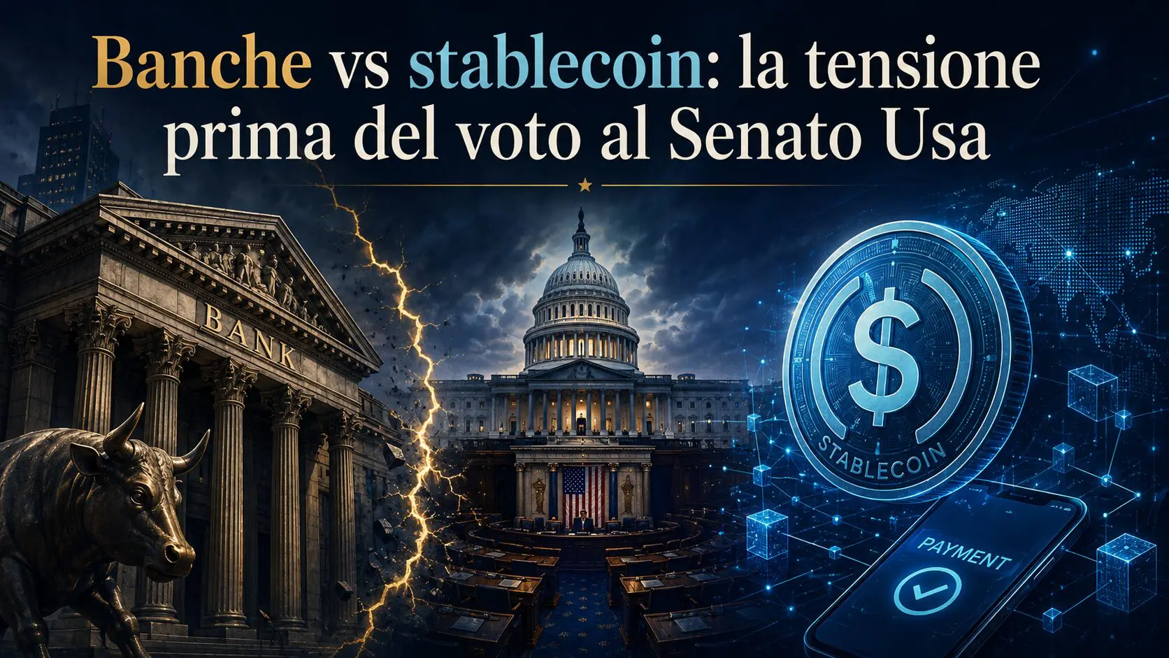 Banche vs stablecoin: la tensione prima del voto al Senato Usa