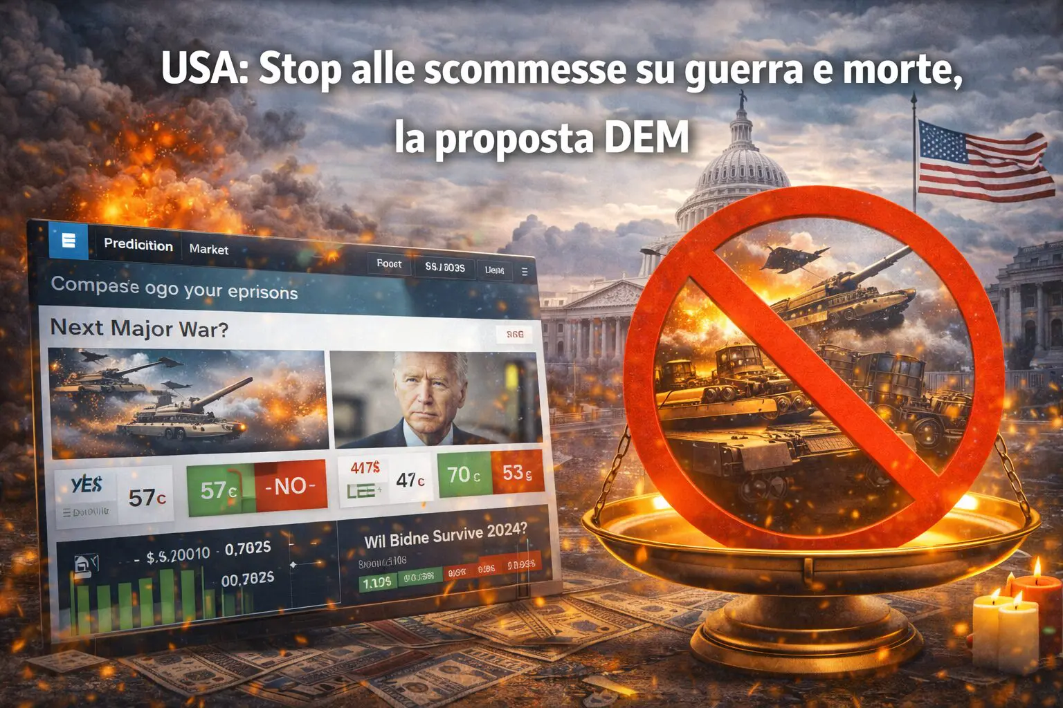 USA: Stop alle scommesse su guerra e morte, la proposta DEM