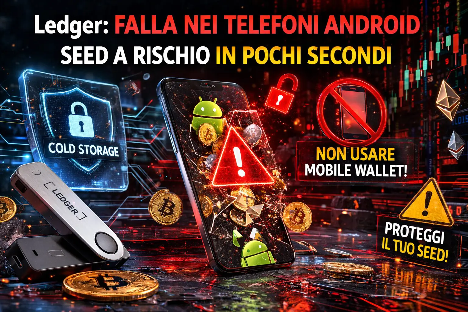 Ledger: falla nei telefoni Android, seed a rischio in pochi secondi