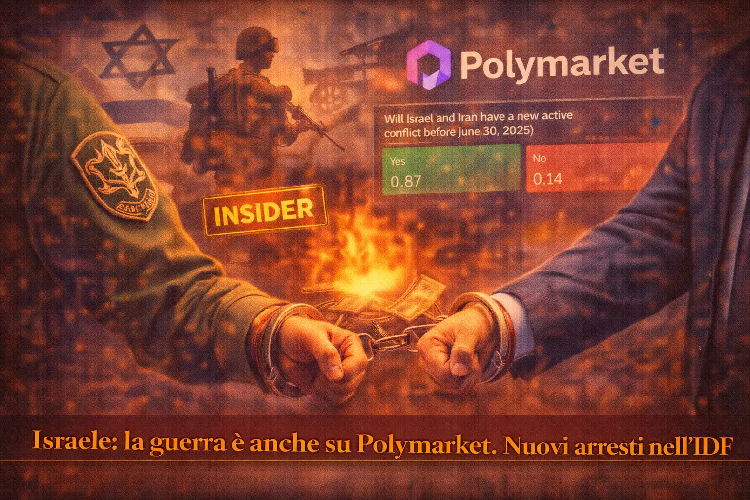 Israele: la guerra è anche su Polymarket. Nuovi arresti nell’IDF