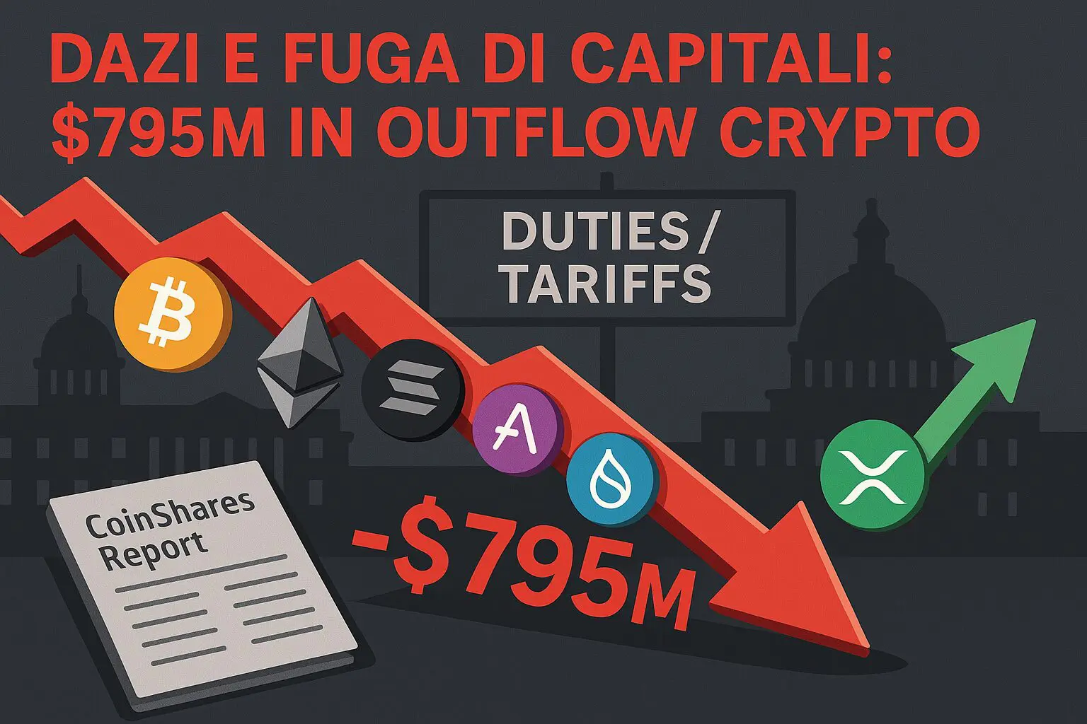 I dazi ammazzano gli investimenti crypto: $795 mln in uscita