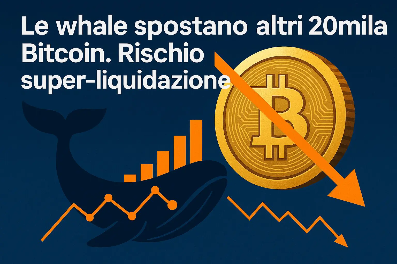 Le whale spostano altri 20mila Bitcoin. Rischio super-liquidazione? 