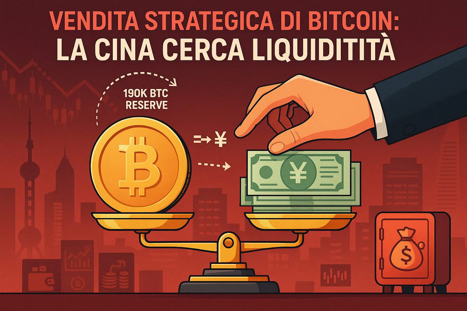 Cina: il governo svende Bitcoin per salvare le casse pubbliche
