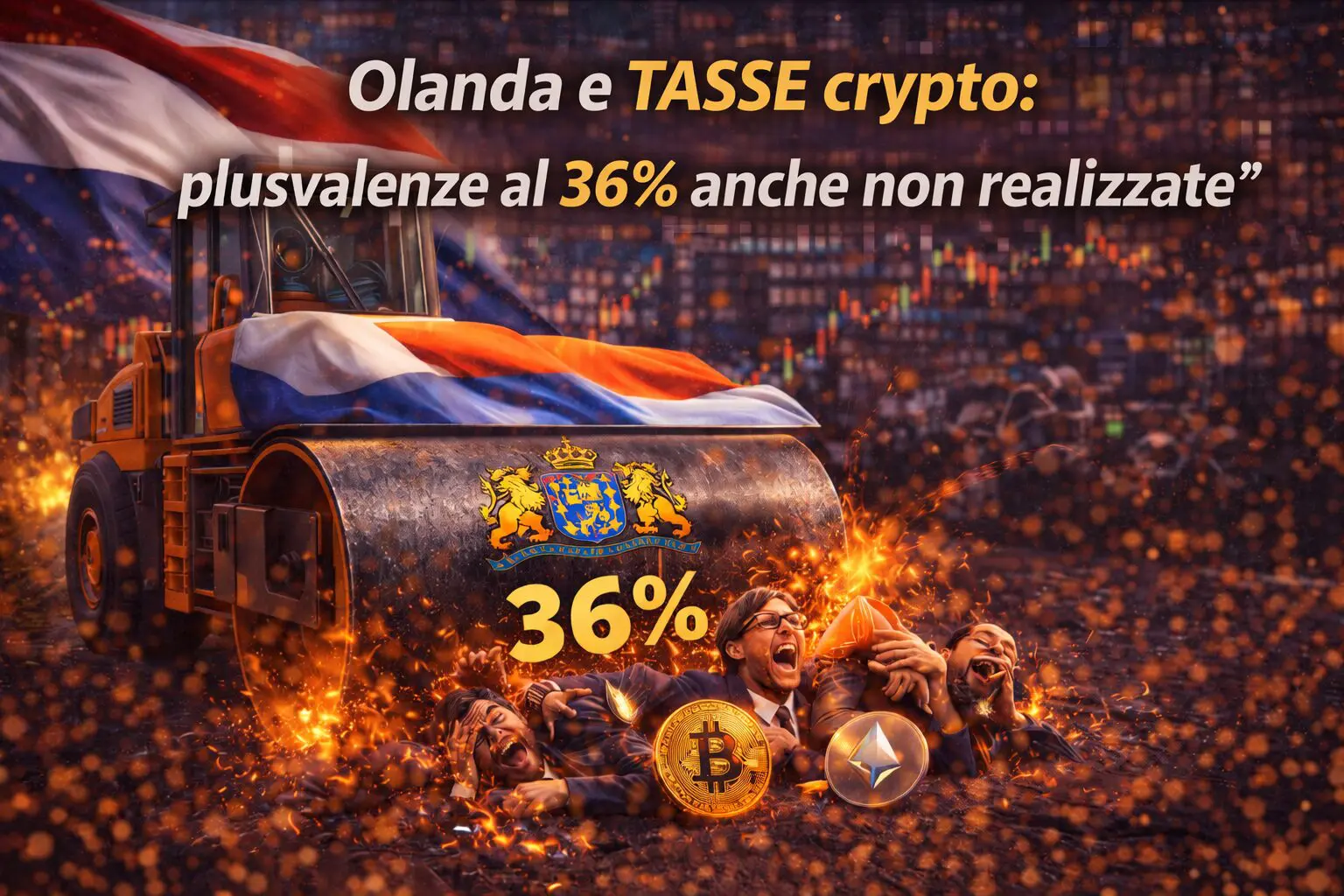 Olanda e TASSE crypto: plusvalenze al 36% anche non realizzate