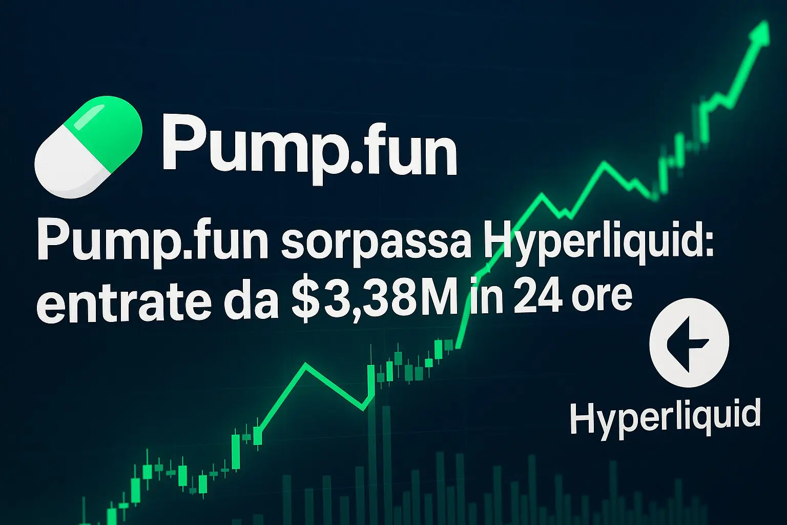 Pump.fun sorpassa Hyperliquid: entrate da $3,38M in 24 ore