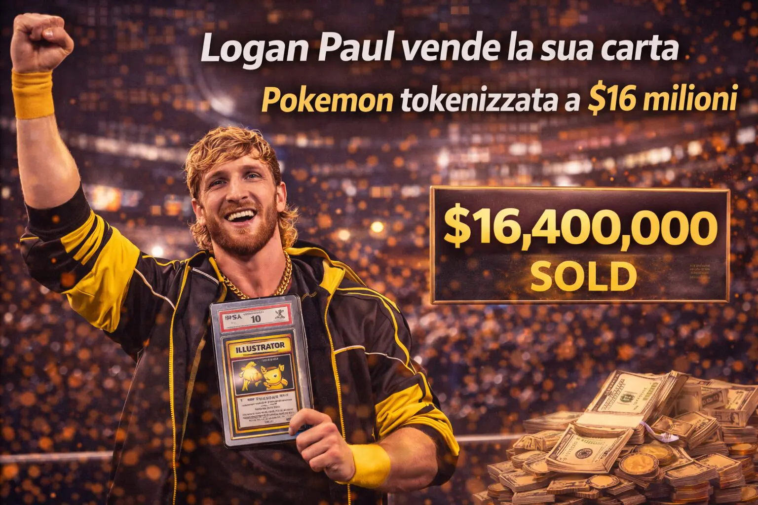 Logan Paul vende la sua carta Pokemon tokenizzata a $16 milioni