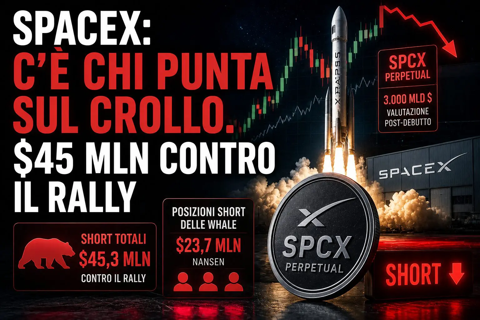 SpaceX: c’è chi punta sul crollo. $45 mln contro il rally