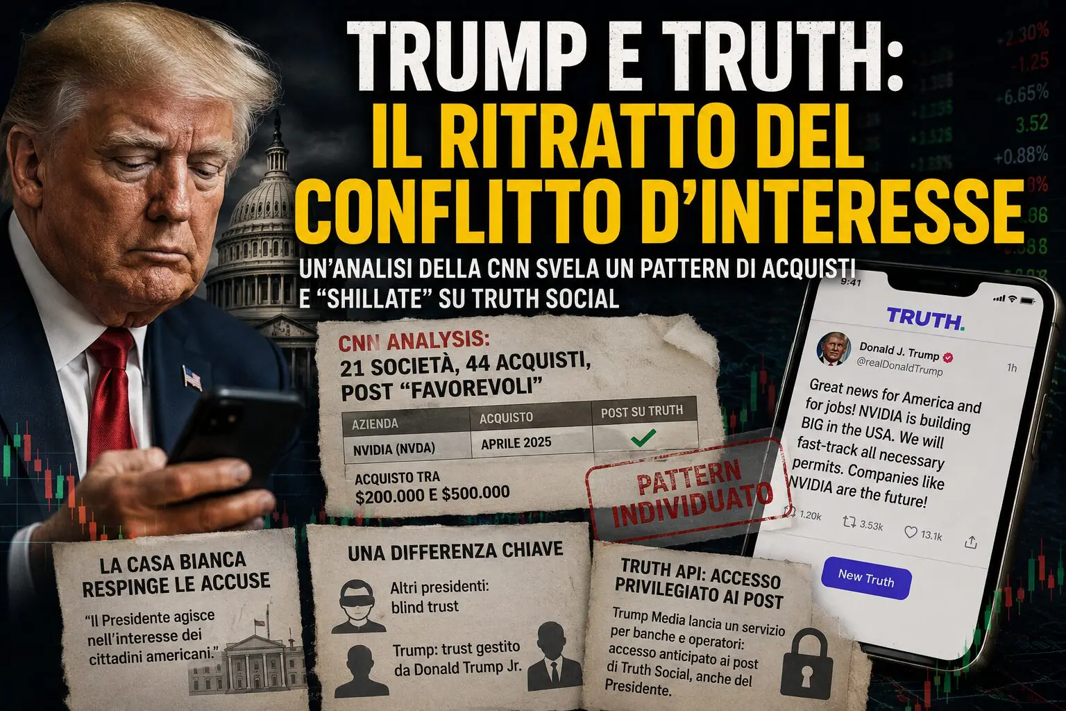Trump e Truth: il ritratto del conflitto d’interesse