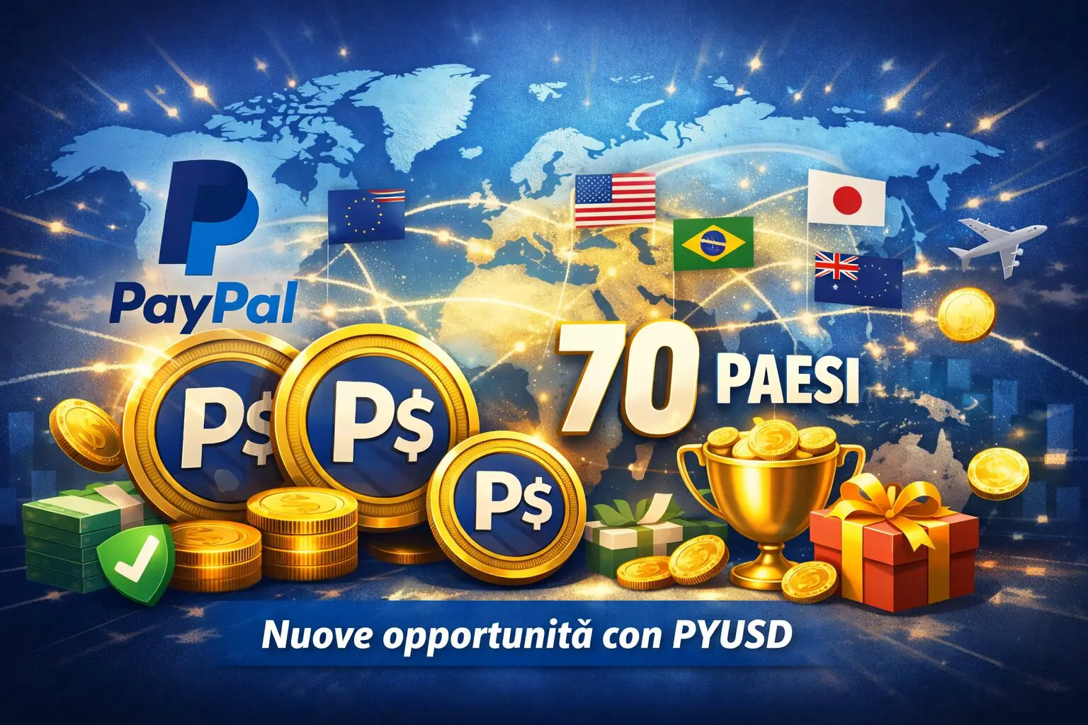 PayPal: nuove funzioni per PYUSD in altri 70 paesi