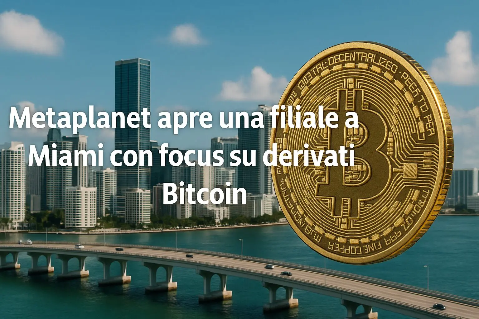 Metaplanet apre una filiale a Miami con focus su derivati Bitcoin