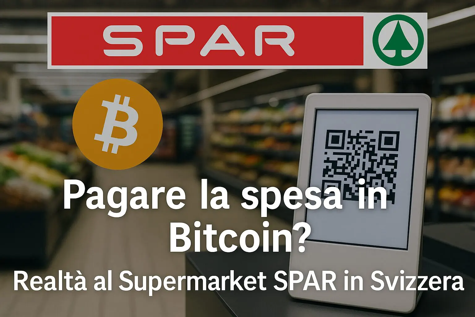 Pagare la spesa in Bitcoin? Realtà al Supermarket Spar in Svizzera
