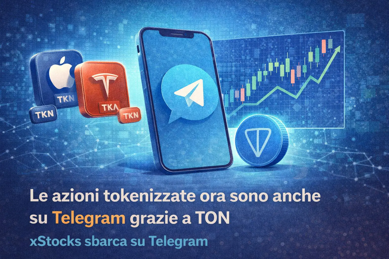 Le azioni tokenizzate ora sono anche su Telegram grazie a TON