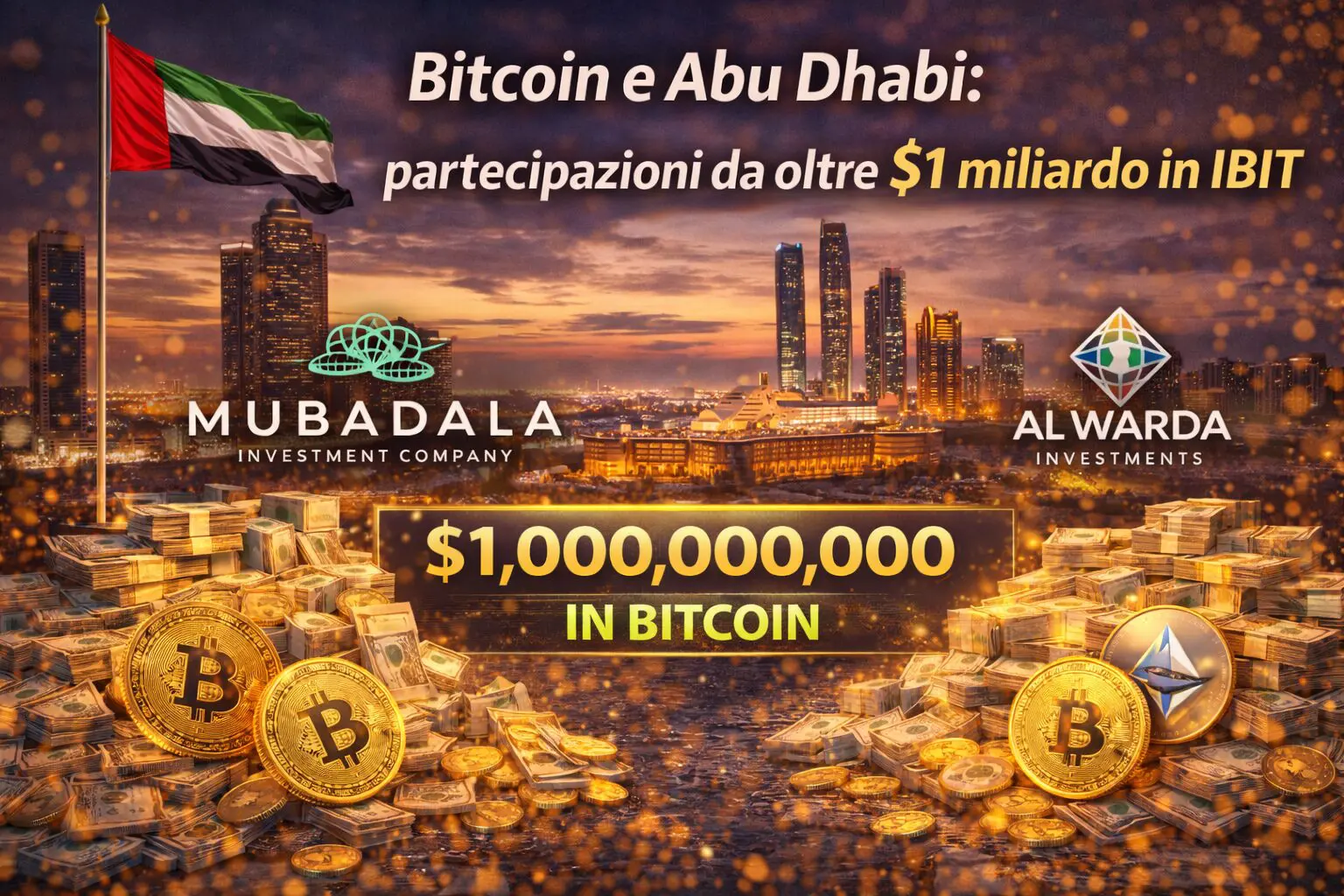 Bitcoin e Abu Dhabi: partecipazioni da oltre $1 miliardo in IBIT