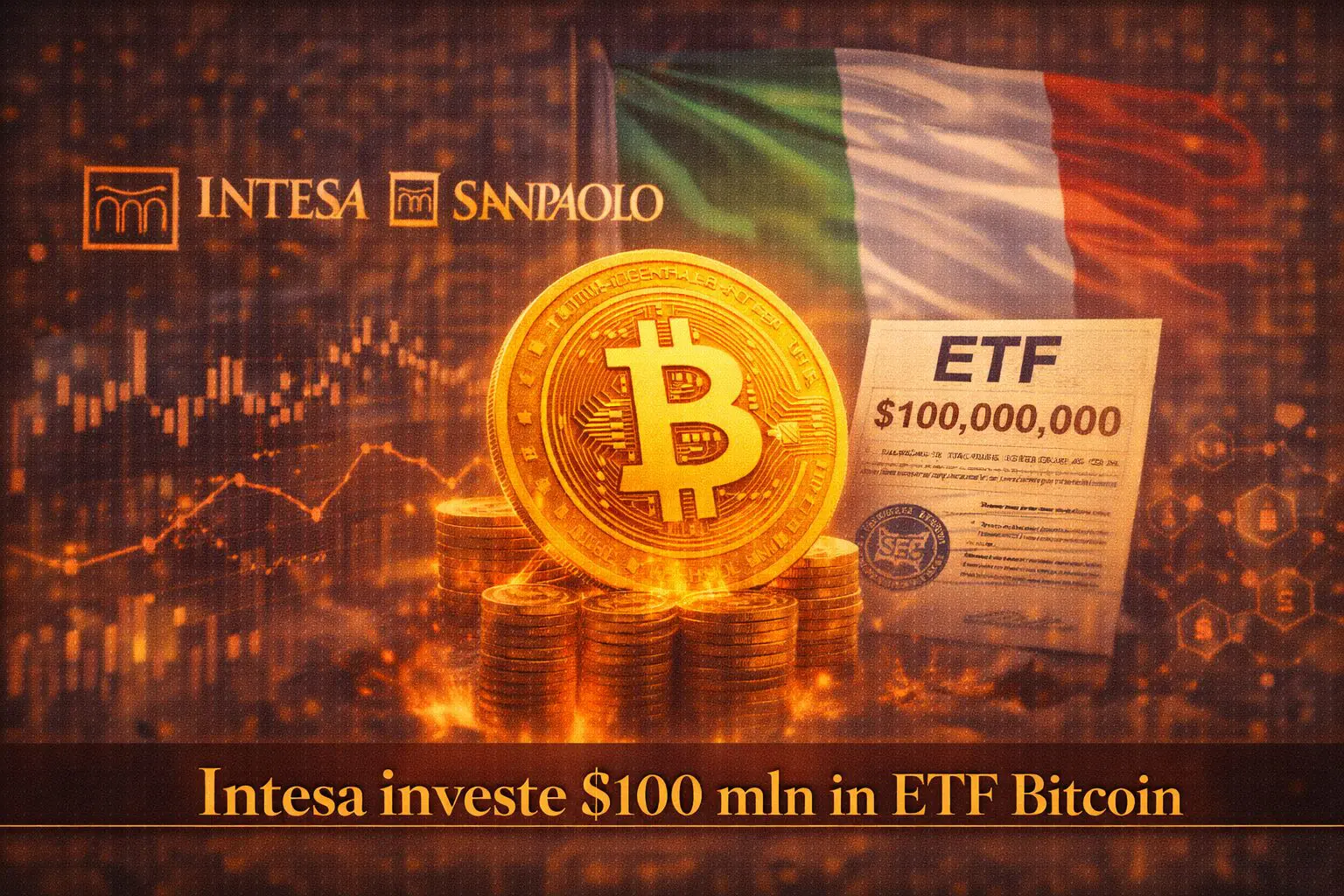 Intesa mette $100 milioni in ETF Bitcoin: è una svolta italiana?