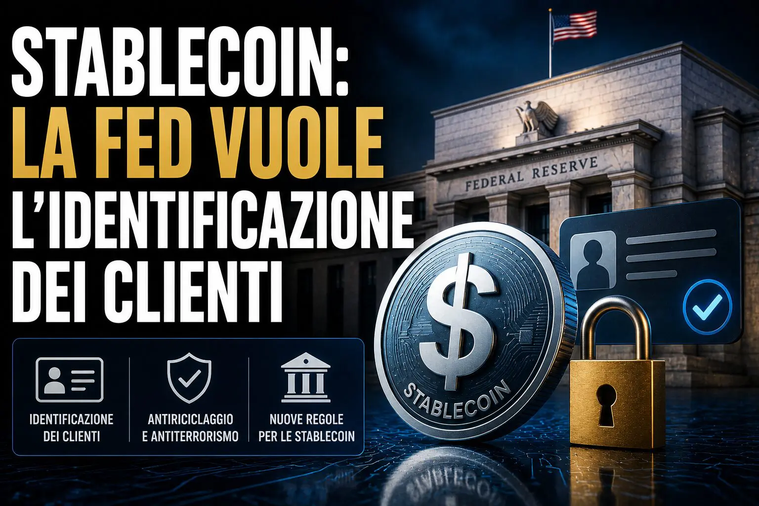 Stablecoin: la Fed vuole l’identificazione dei clienti