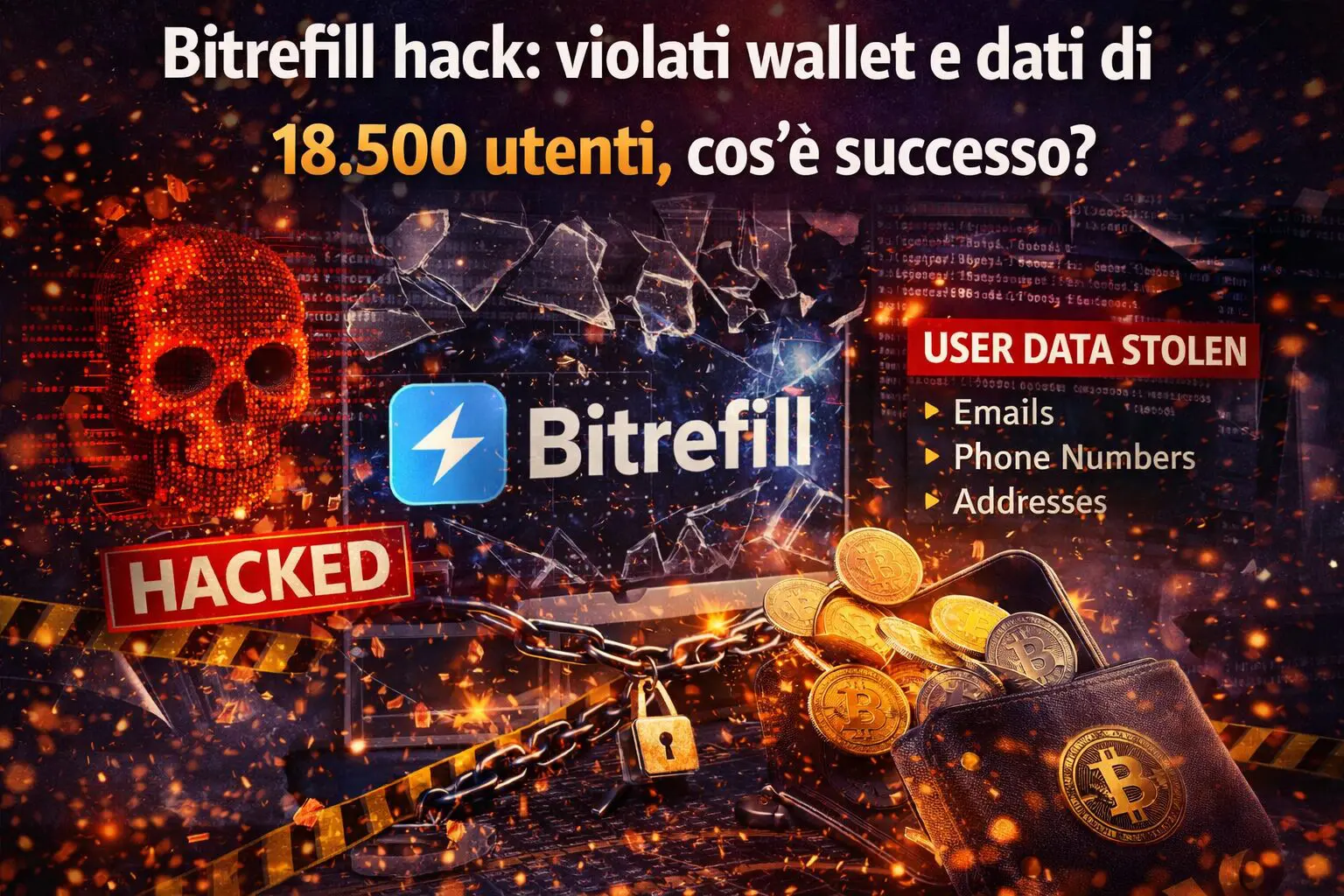 Bitrefill hack: violati wallet e dati di 18.500 utenti, cos'è successo?