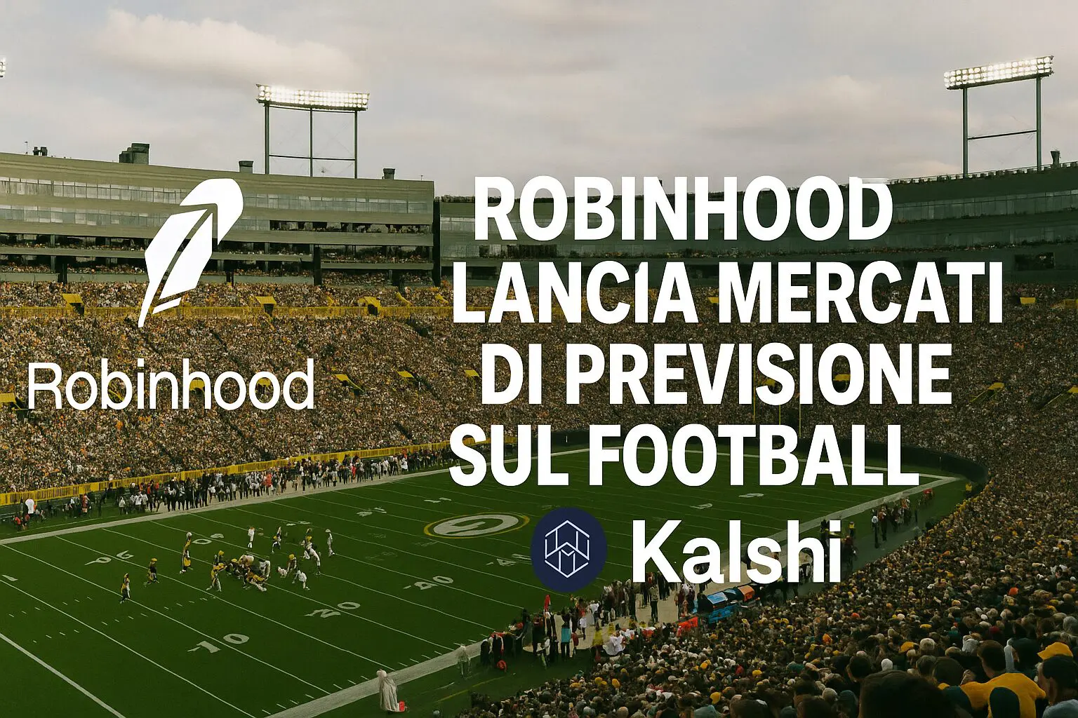 Robinhood lancia mercati di previsione sul football con Kalshi