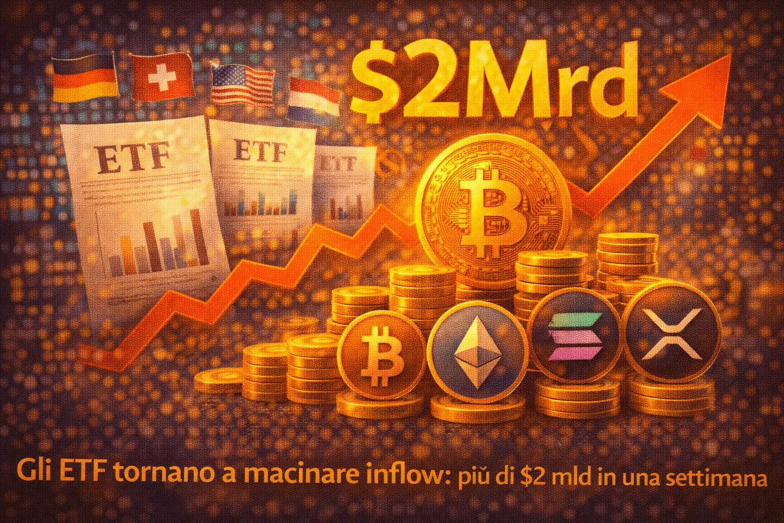 Gli ETF tornano a macinare inflow: più di $2 mld in una settimana