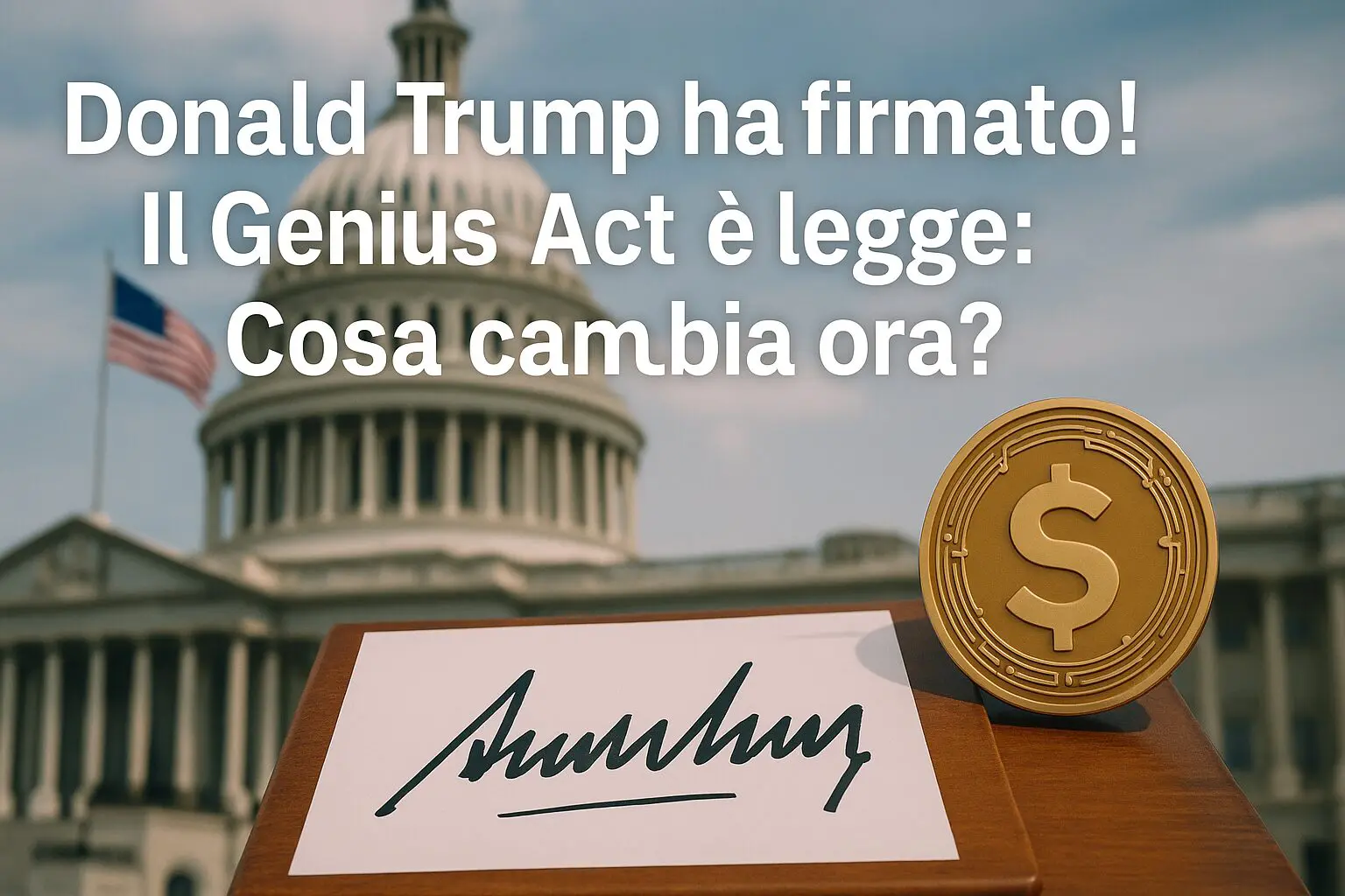 Donald Trump ha firmato! Il Genius Act è legge: Cosa cambia ora?