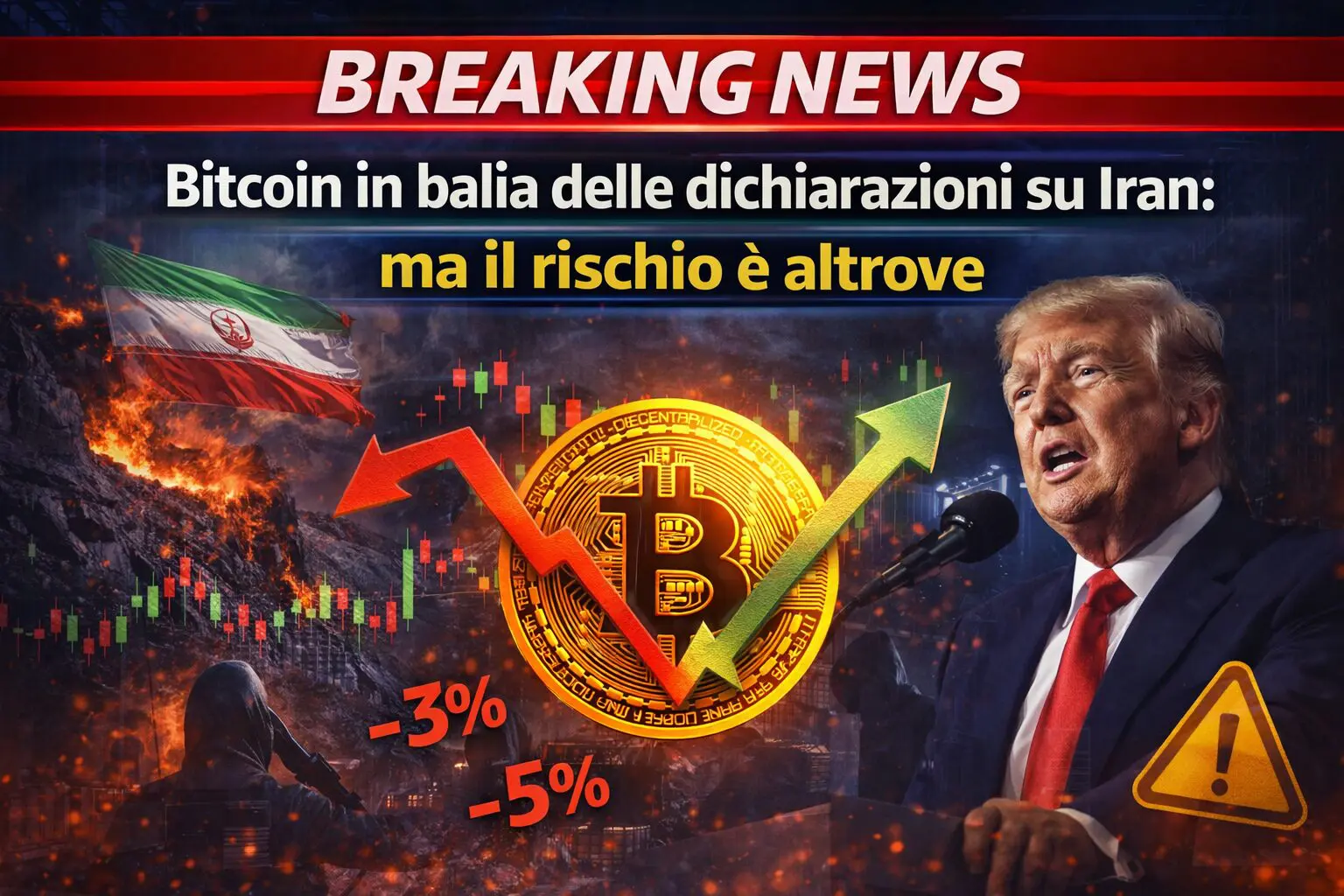 Bitcoin in balia delle dichiarazioni di Trump: ma il rischio è altrove