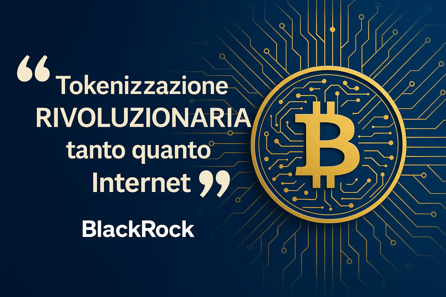 BlackRock: “La tokenizzazione sarà RIVOLUZIONARIA tanto quanto Internet”