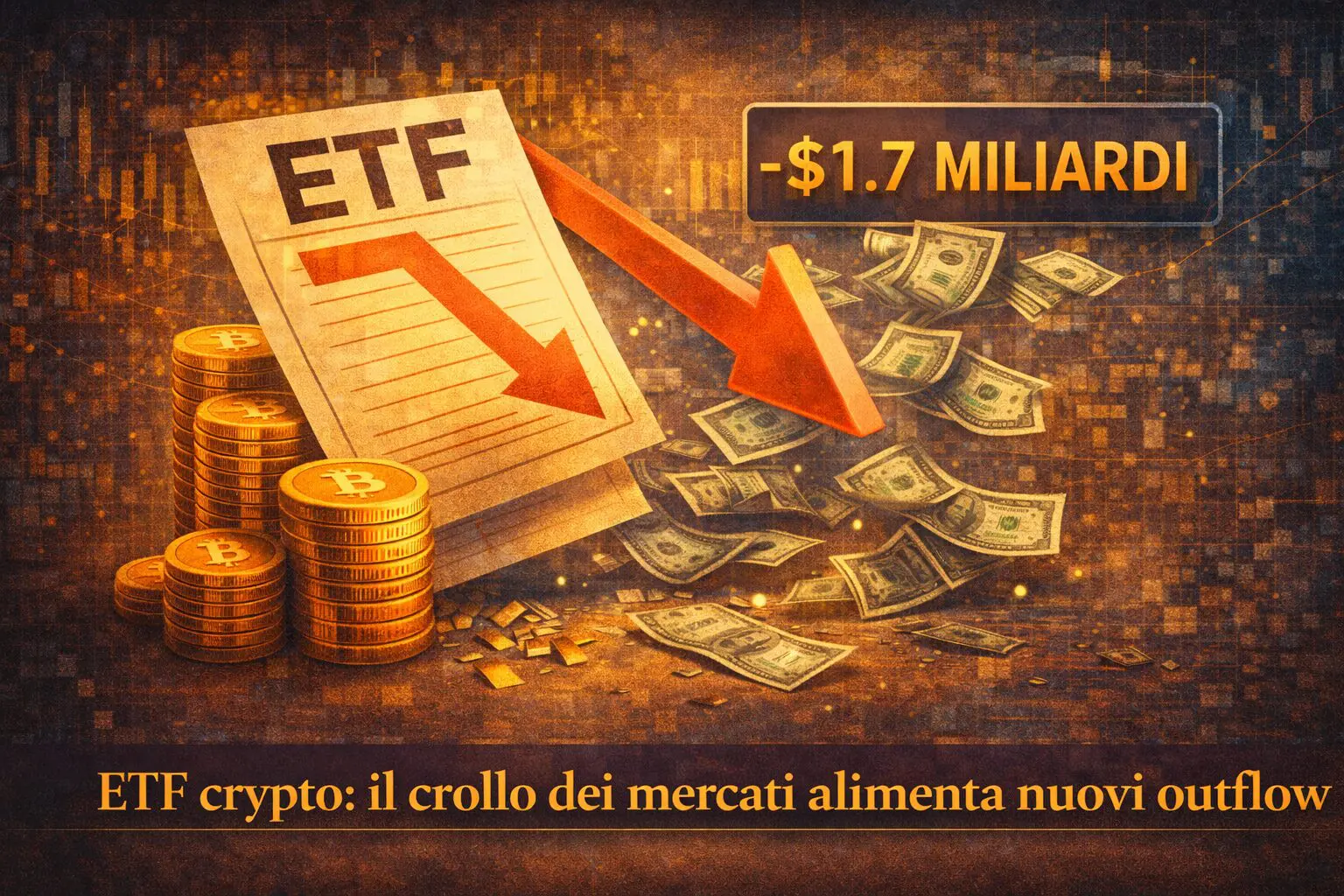 ETF crypto: il crollo dei mercati alimenta nuovi outflow 