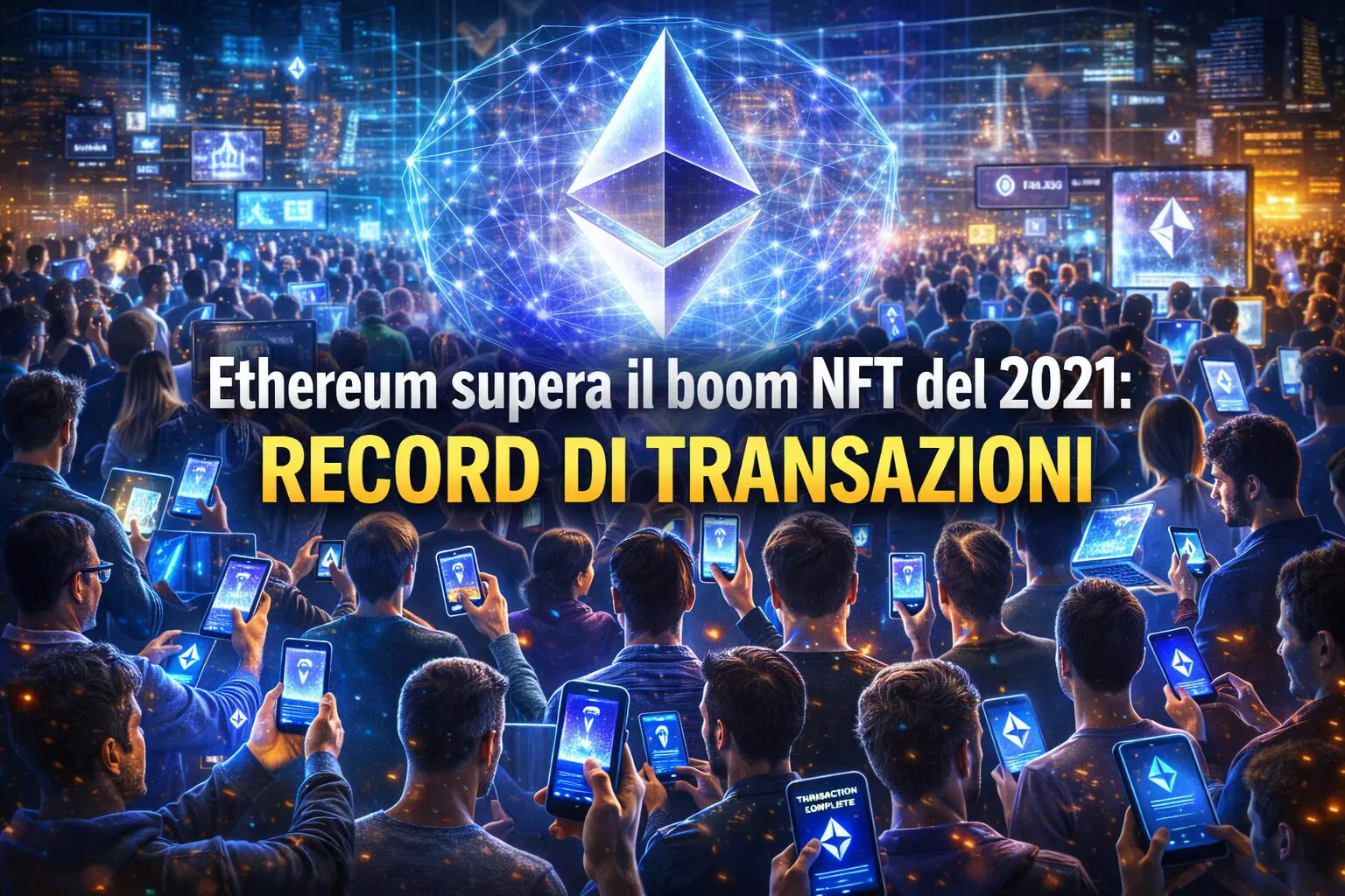 Ethereum supera il boom NFT del 2021: record di transazioni