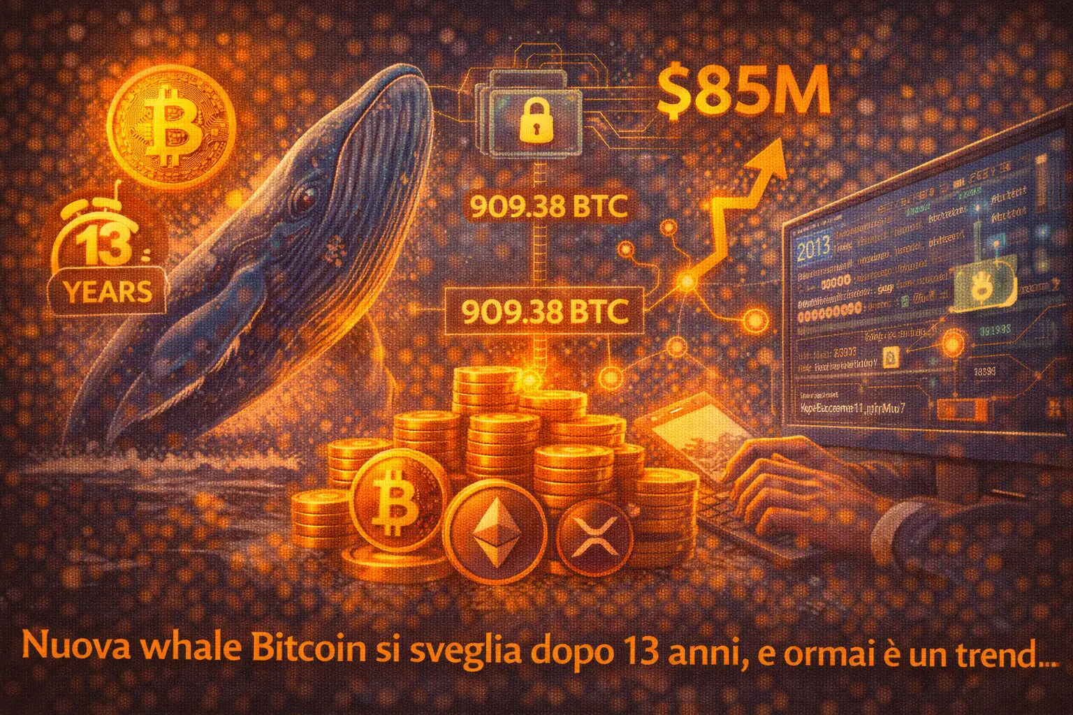 Nuova whale Bitcoin si sveglia dopo 13 anni, e ormai è un trend…