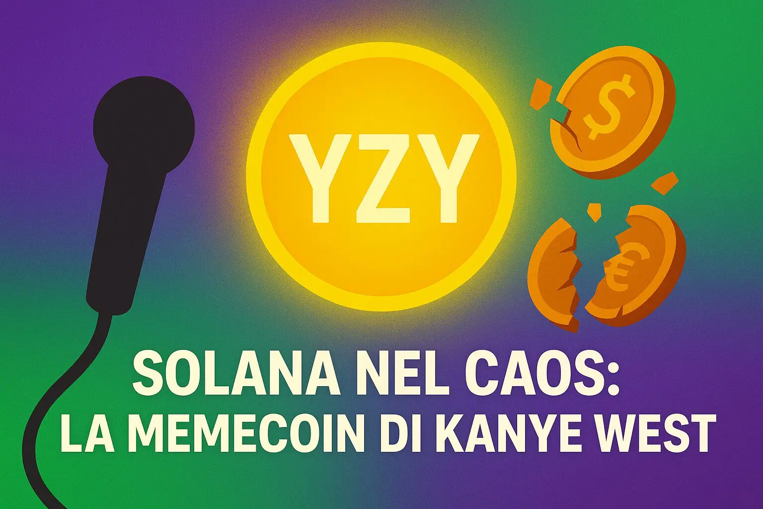 Solana nel caos: la memecoin di Kanye West cambia tutto