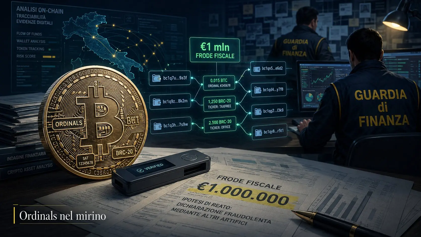 Frode da €1 mln tramite gli Ordinals: interviene la Guardia di Finanza