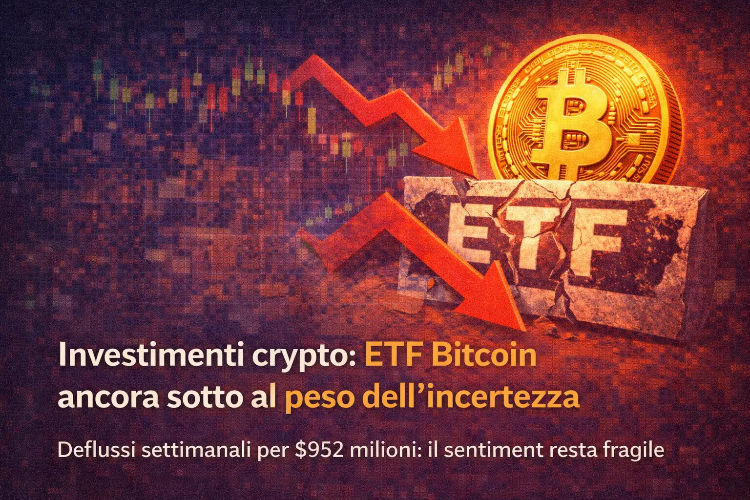 Investimenti crypto: ETF Bitcoin ancora sotto al peso dell’incertezza