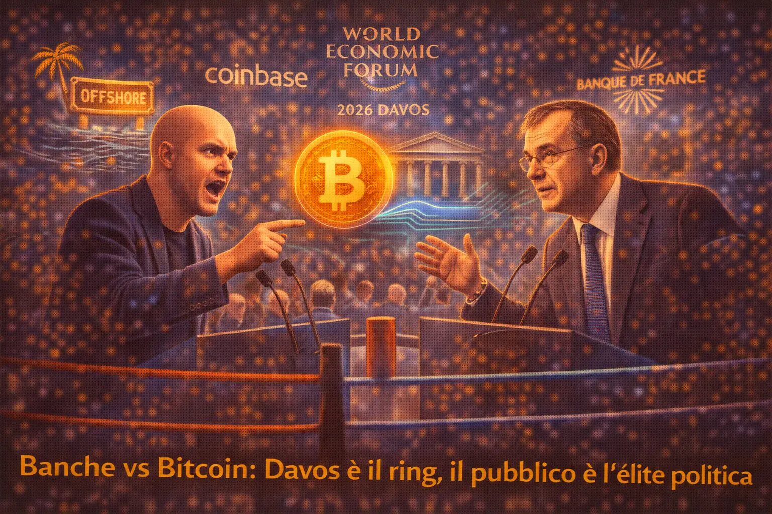 Banche vs Bitcoin: Davos è il ring, il pubblico è l’élite politica