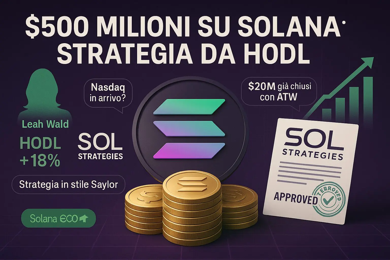 SOL Strategies: finanziamento da $500 mln per spingere Solana
