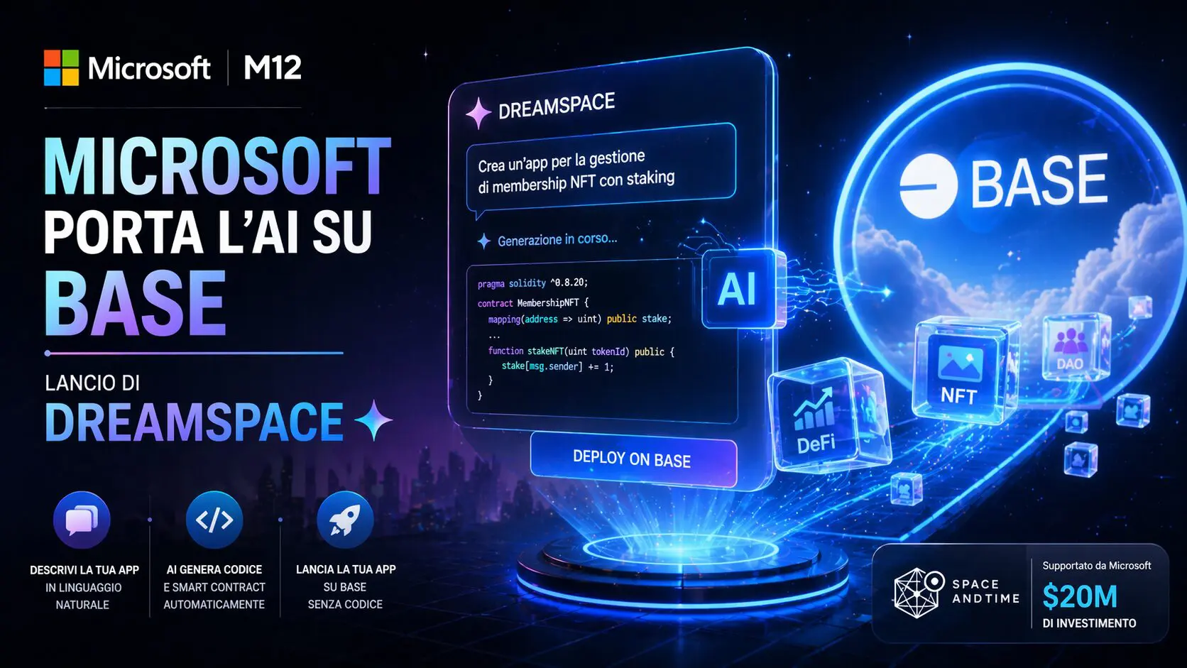 Microsoft porta l’AI su Base con il lancio di Dreamspace