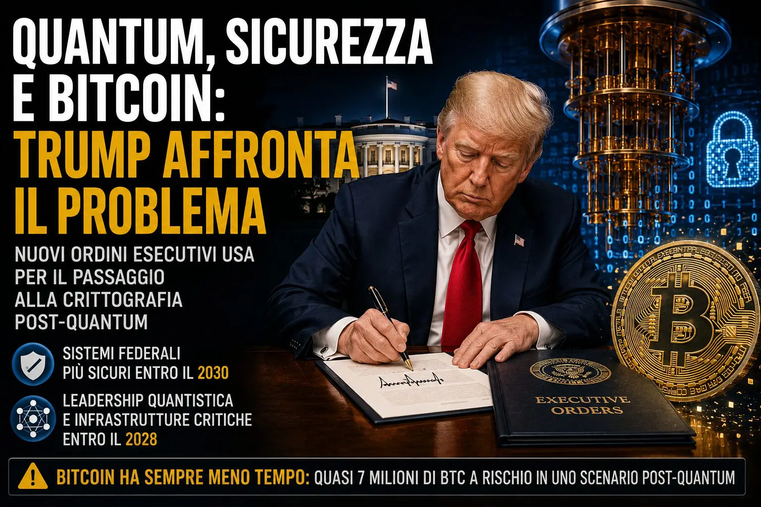 Quantum, sicurezza e Bitcoin: Trump affronta il problema