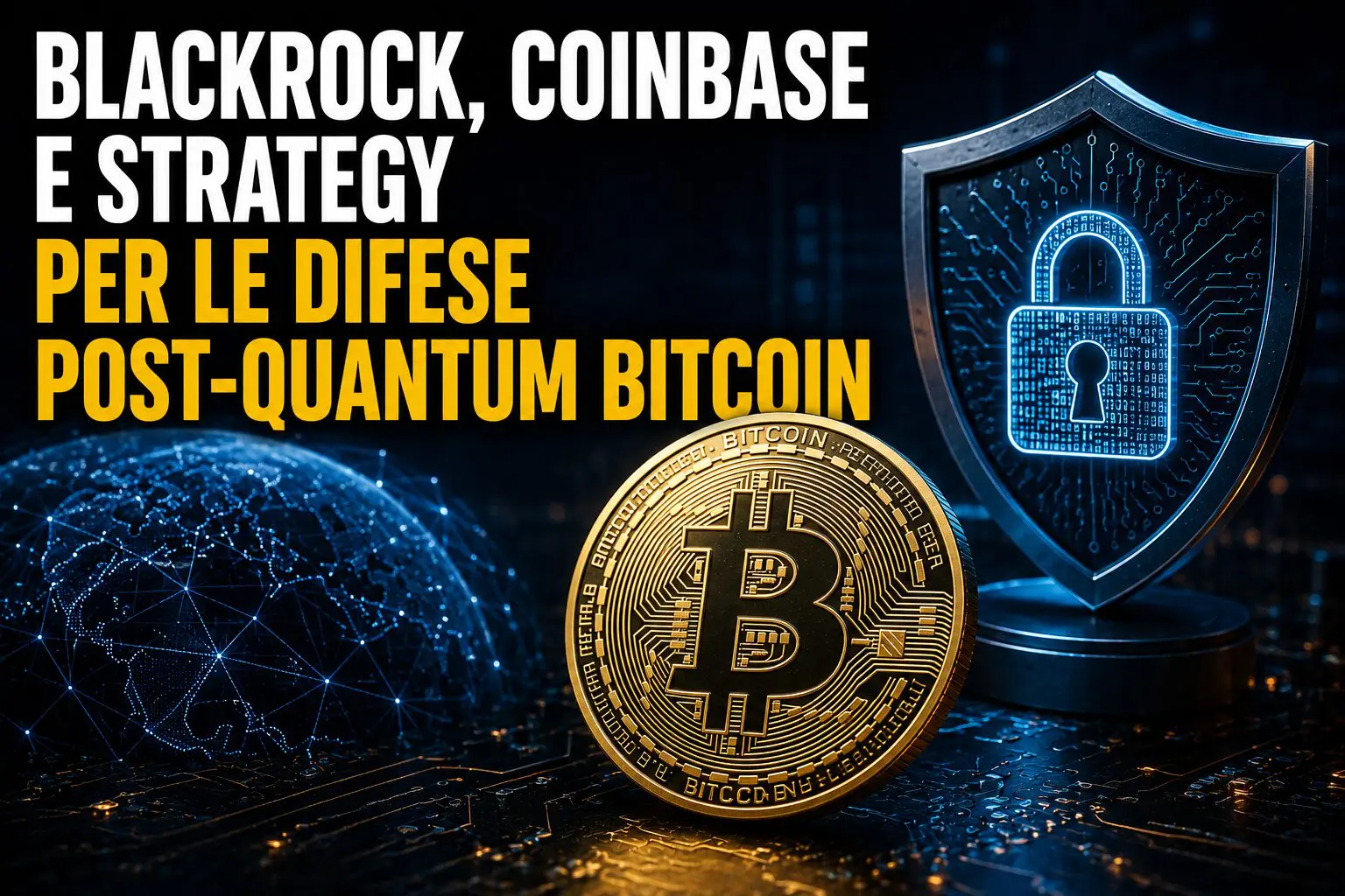 BlackRock, Coinbase e Strategy per le difese post-quantum Bitcoin