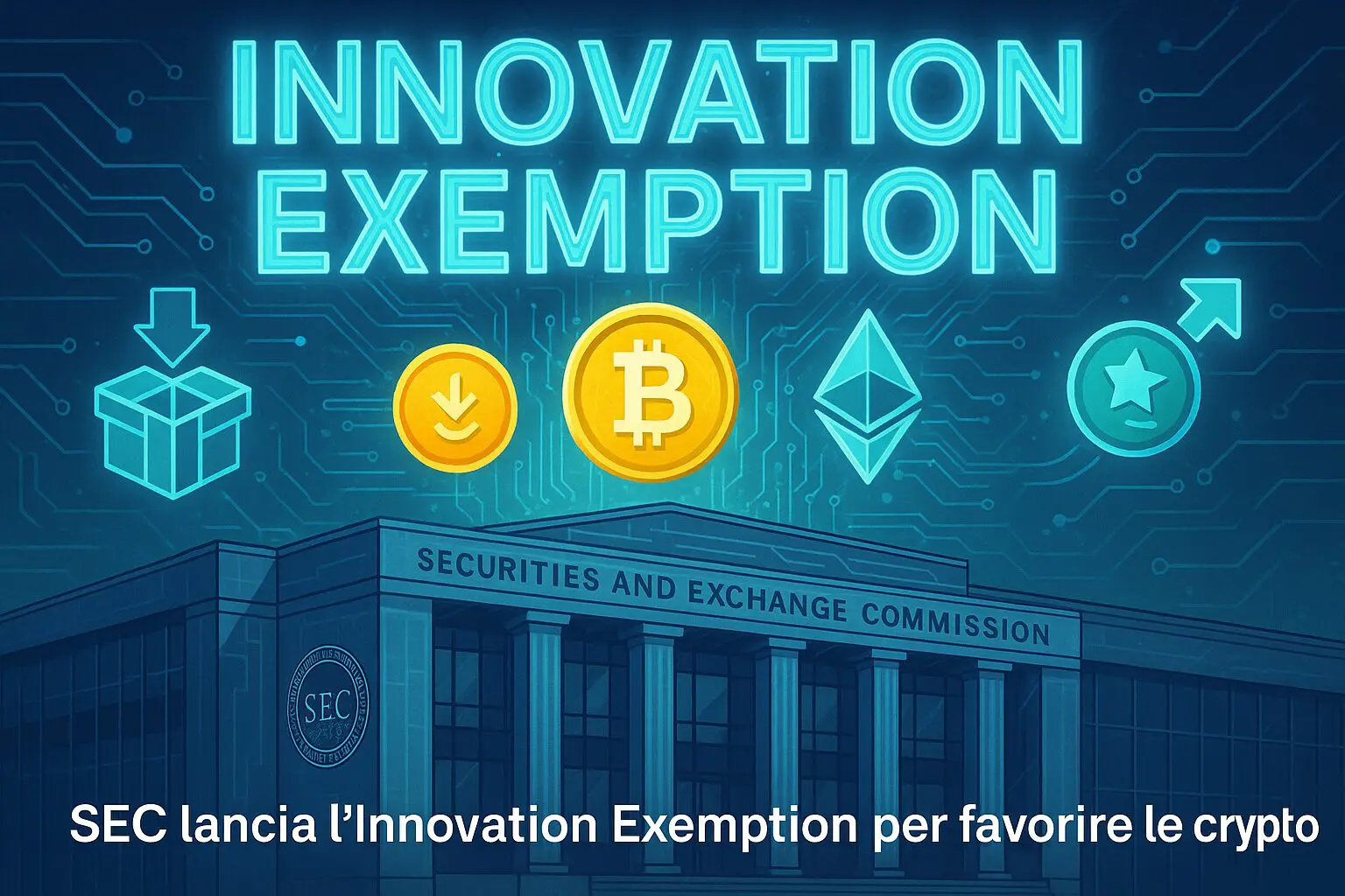 SEC: ecco il piano “innovation exemption” dedicato alle crypto 